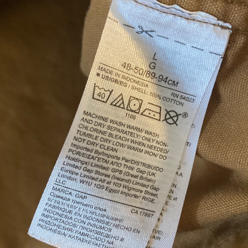 Gap Chore Jacket Brown Button Front Cotton Twill … - image 5